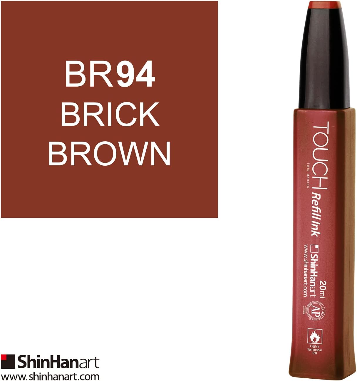 ShinHanTouch Twin Marker Refill Ink BR94 Brick Brown