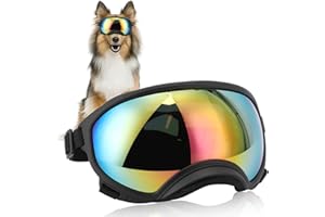 Dog Goggles, Anti UV Strong Impact Resistance Adjustable Elastic Large Breed Dog Goggles Pet Sunglasses