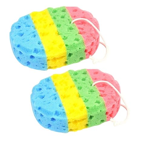 Frcolor 2pcs Badeschwamm Spa Bad Dusche Schwämme für Körperreinigung Gesichtsreinigung
