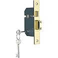 Yale B-M550-PB-65 5 Lever Mortice Sashlock, Boxed, Suitable for External Doors, Brass Finish, 2.5 Inch/64 mm