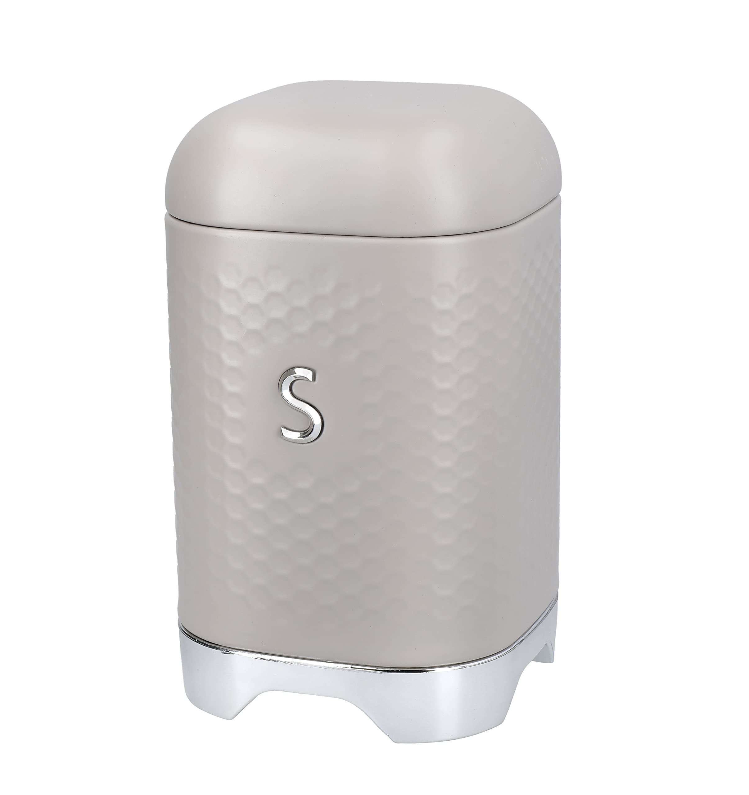 KitchenCraft Sugar Storage Canister with Lid, Latte Cream, 11.5 x 11.5 x 19.5cm