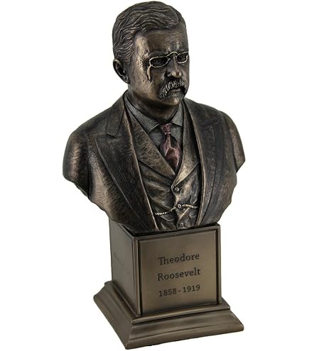 John F. Kennedy Marble Bust Statue - 5.4 Inch (13.5 Cm) White Artificial Marble Sculpture, Collectible Presidential Memorabilia