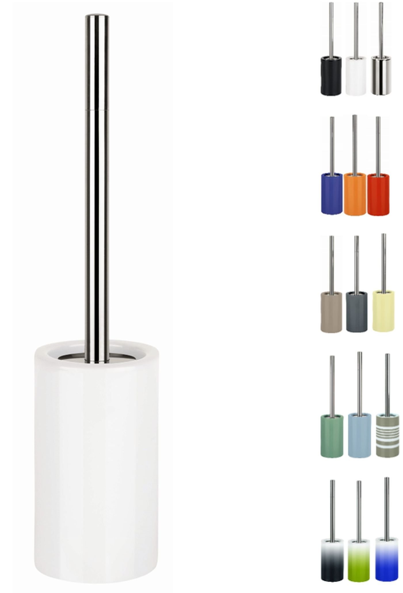 Spirella Tube Stoneware Toilet Brush, White