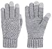 Simplicity Women's Gloves Three Fingers Knit Touchscreen Gloves, Grey