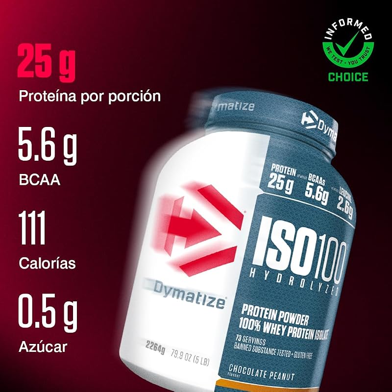 ISO 100 Chocolate Hidrolisado de Amendoim 2264g - Hidrolisado de Proteína de Soro de Soro + Pó de Isolado
