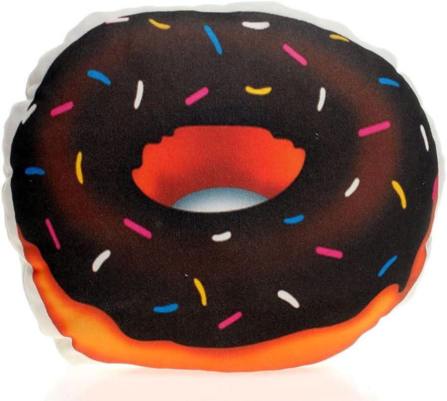 Amazon Co Jp Popdesignersドーナツドーナツパーティー顔文字絵文字ラウンドthrowアクセントplush Pillow Fun Lovingギフトに彼女 彼の装飾リビングルームクッションsmileyインテリアベッド100 ソフトコットン枕 ホーム キッチン
