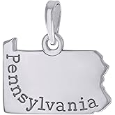Jewels By Lux Sterling Silver Unisex American States Pennsylvania Charm Pendant