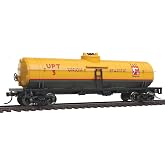 Walthers Trainline Tank Car-Ready to Run-Union Pacific (Armour Yellow, Gray, red) 931-1443 HO Scale Model Railroad - Freight Model