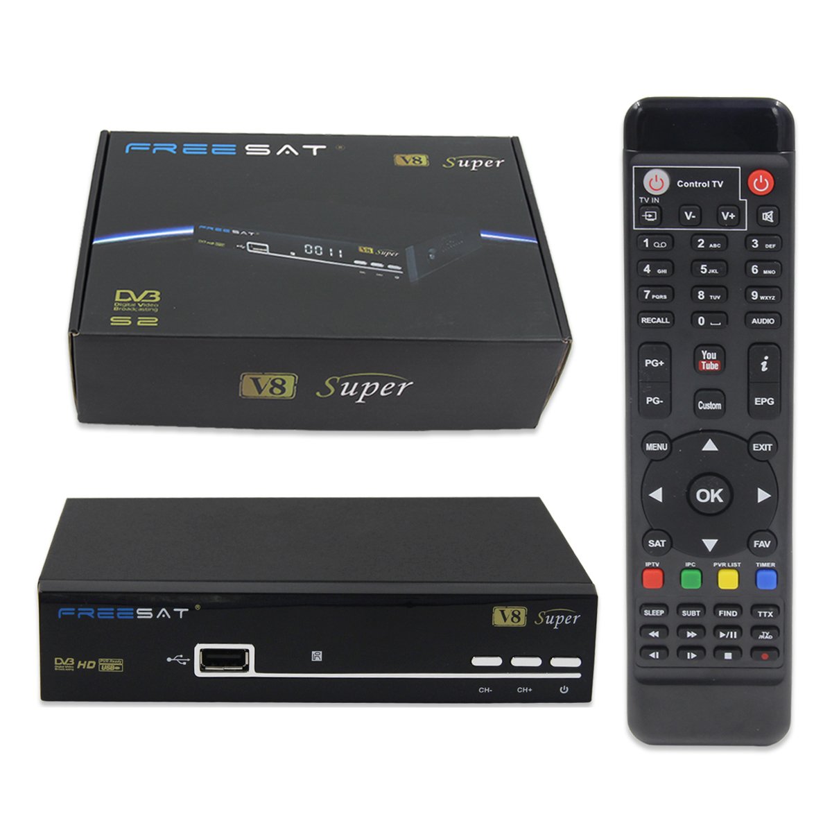 Freesat V Súper DVB S Receptor TV Digital Satélite Full HD P
