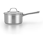T-fal Performa Stainless Steel Sauce Pan with Lid 3 Quart, Induction Compatible, Oven Broiler Safe 500F, Multipurpose Handy Saucepan, Kitchen Small Pot, Pots and Pans, Cookware, Dishwasher Safe Silver