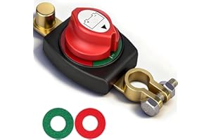 SUNMORN Battery Disconnect Switch, 12V Cut Off IP67 Waterproof Shut Off Switch, for Car, Truck, RV, Boat, Marine, Tractor, SUV, Off-Road, Prevent Battery Drain (On-Off)