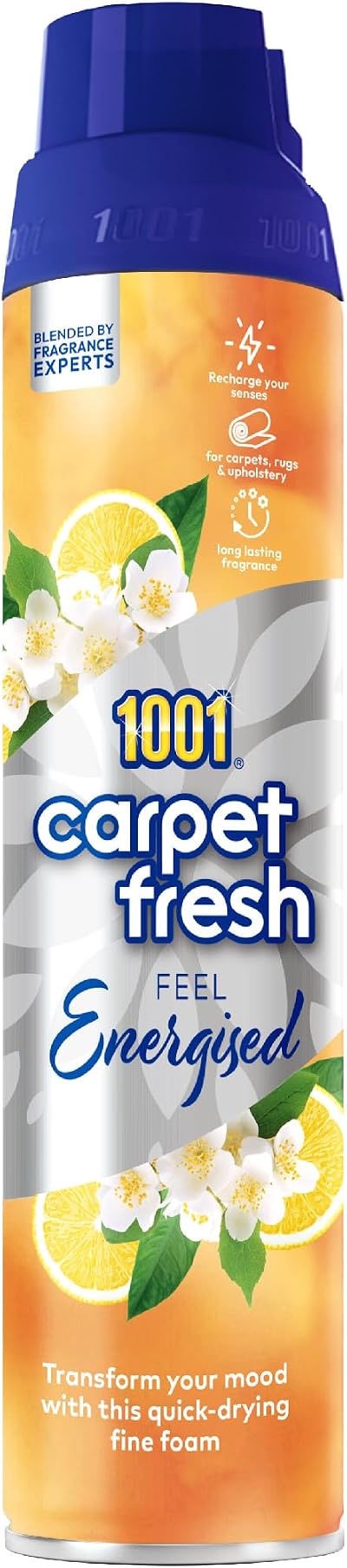 1001 Carpet Fresh Feel Energized 300ml Lemon Scent - Odor Elimination
