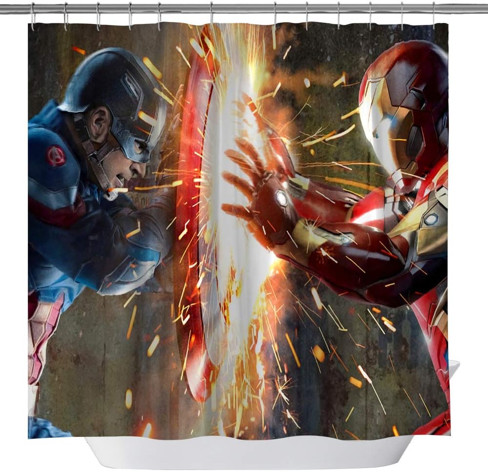 Amazon Com Goodcare Marvel Hero Classic Geometry Shower Curtain