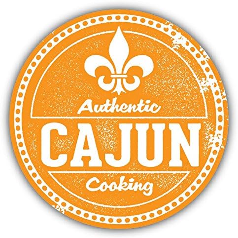 Zirni Authentic Cajun Cooking Grunge Rubber Stamp Sticker Decal Design 5" X 5"