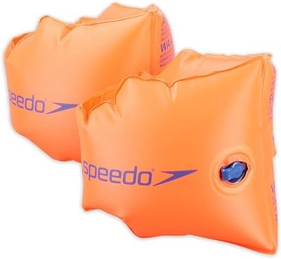 Speedo Unisex Inflatable Swimming Armbands Learn to Swim Orange 2-6 yrs
