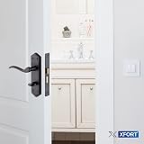 XFORT Matt Black 65mm Mortice Lock Wooden Doors Thumbturn Deadbolt Bathroom view 8