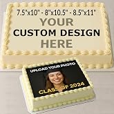CUSTOM EDIBLE PHOTO CAKE TOPPER: Make Your Celebration Truly One-Of-A-Kind! Upload Your Favorite Photo for an Eye-Catching, Personalized Edible Cake Topper - 8.5" x 11"