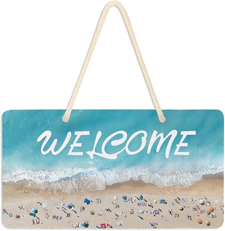 Mnsruu Sommer Strand Plakette Schild Hangeschild Amazon De