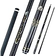 KONLLEN Carbon Fiber Pool Cue Stick 58-inch Professional Pool Sticks for Adults Full Carbon Technology Low Deflection Pool Cue Billiard Cues with 12.5mm Tip (Easy to Control, Pro Taper, Ultra-Smooth)