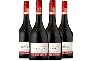 J.P. CHENET JP. Chenet Cabernet-Syrah Non Alcoholic Red Wine 750ml – 0.0% Alcohol Free Sparkling Wine French Red Wine with Bold Berry and Spice Note – Non Alcoholic Drinks for Dinners, Wellness Lifestyle - 4 Pack