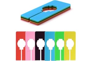 Dohia Closet Dividers for Hanging Writable Clothes Clothing Plastic Rack Size Dividers Rectangular Reusable Closet Separators D1-FXCMFGQ (Colorful)