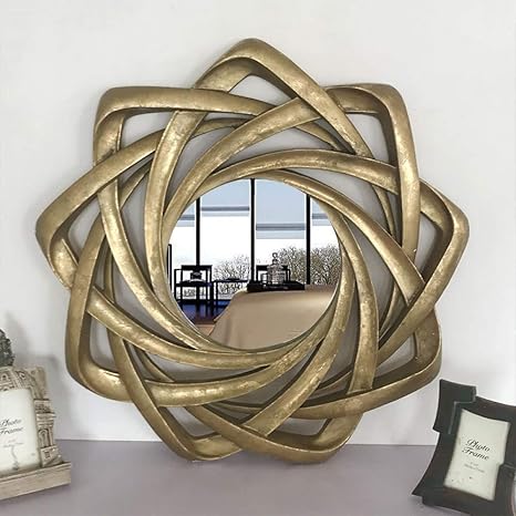 Sunburst Wall Mirror Oval Matte Baroque Antique Retro Gothic