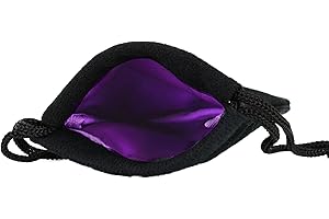 EASY ROLLER DICE CO. Classic Small Dice Bag - 3.75 inches x 4 inches with drawstring tie - Perfect for up to 21 polyhedral dice (Purple Interior)