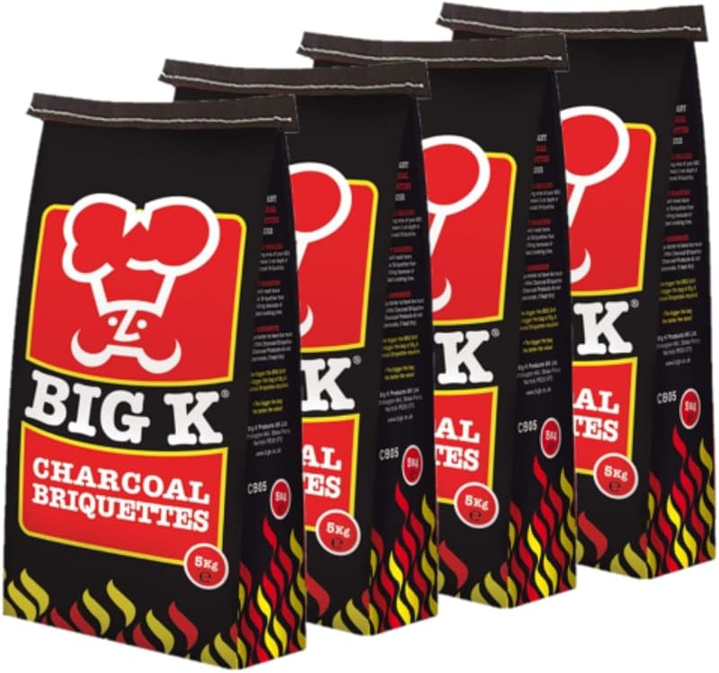 Big K 20kg Real Charcoal Briquettes for BBQ Barbecues Restaurant