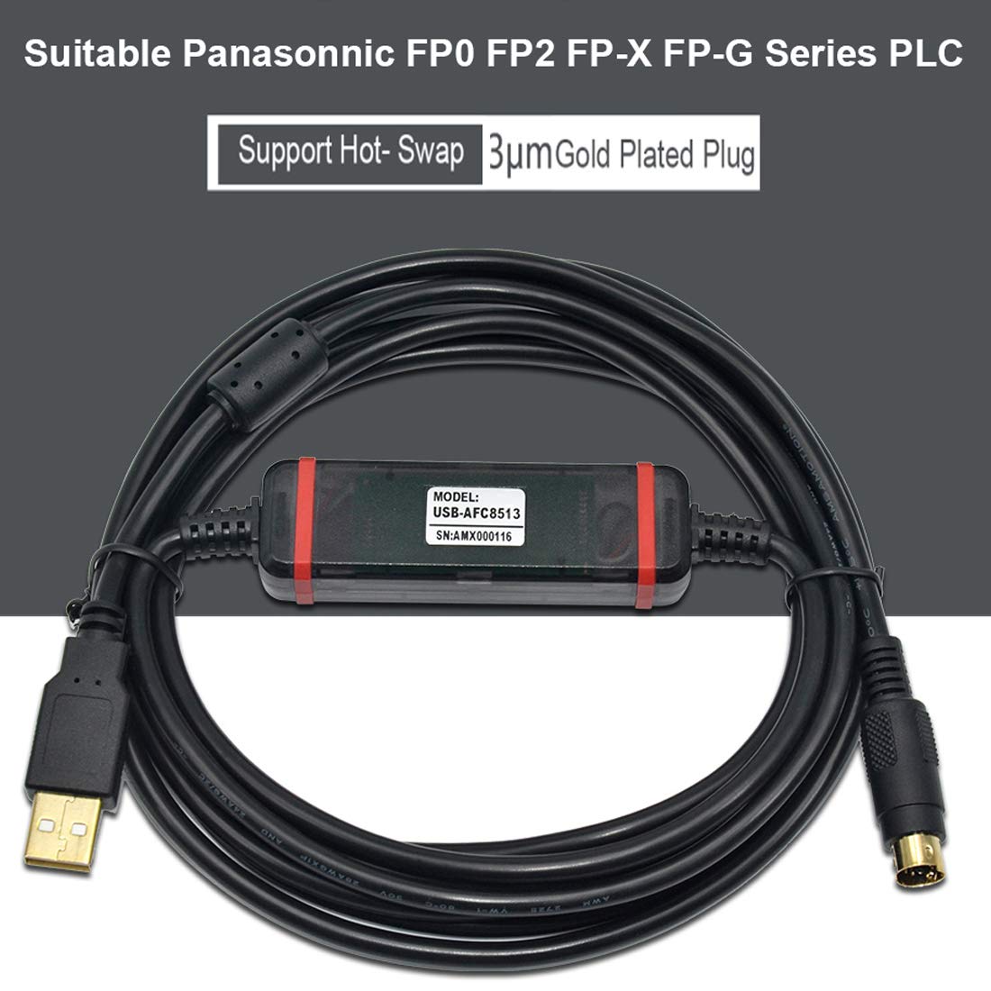 Amazon Com Usb Afc8513 For Panasonic Plc Programming Cable Fp0 Fp2 Fp X Fp G Ftdi Chip Gold Plated Interface Industrial Scientific