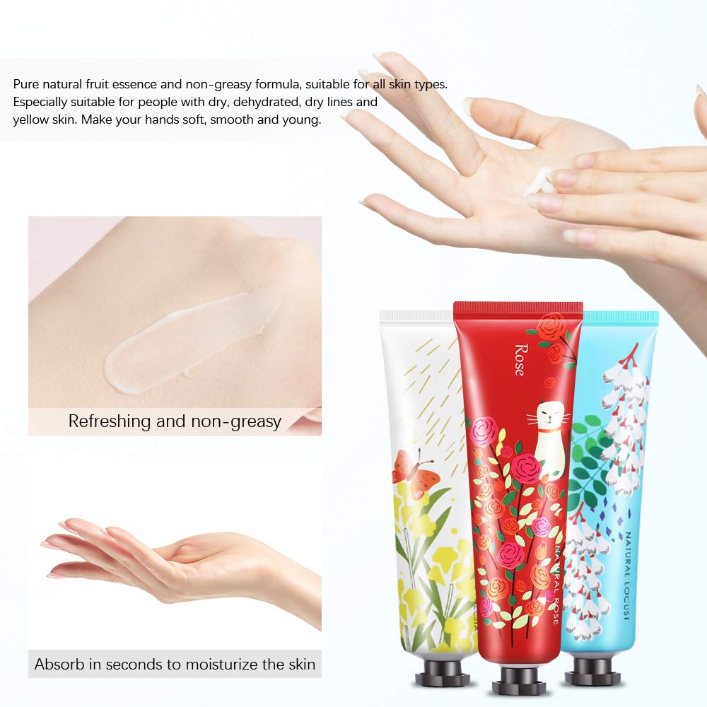 Ownest 10 Pack Fruits Extract Fragrance Hand Cream, Moisturizing Hand Care Cream Travel Gift Set with Shea Butter For Men And Women-30ml : Beauty