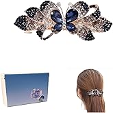 Deep blue crystal hair accessory, rhinestone hair clips, crystal hair pins, large spring clip hairpin for women girls,it is hair accessories for women