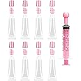 uadbau 8PCS Empty Lip Gloss Tubes - 10ml Clear Lip Balm Tubes with 5ml Syringes - Refillable Squeeze Tubes for Lip Gloss - Mini Cosmetic Soft Tubes for DIY Lip Gloss and Travel Toiletries