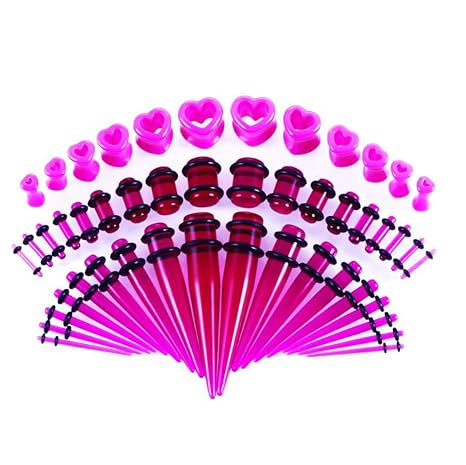 CHESUN 48Pcs Body Piercing Dilatación Túnel Dilatadores ...