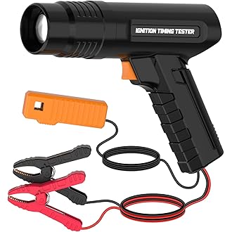 Digital Timing Light With LED Display - 12V Inductive Strobe Light For Checking & Adjusting Ignition Timing On Cars, Boats, Small Engines