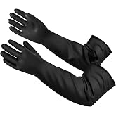 Nobgum 22" Upgraded Latex Gloves Chemical Resistant Gloves | Safety Work Long Gauntlets, Reusable Heavy Duty Long Rubber Gloves Dishwashing Gloves, Industrial Safety Gloves for Men