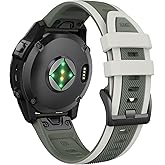 NotoCity Compatible Fenix 6X Watch Band,26mm Quickfit Silicone Bands for Fenix 6X Pro/Fenix 5X/Fenix 7X/Fenix 5X Plus/Fenix 8 51mm/Fenix 3/Fenix 3 HR/Tactix/Descent MK1/D2 Delta PX/D2