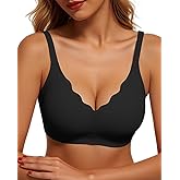 CINOON Womens Wireless Bras Push Up Bralette Supportive Everyday Bras Seamless Full Coverage Comfort T-Shirt Bra