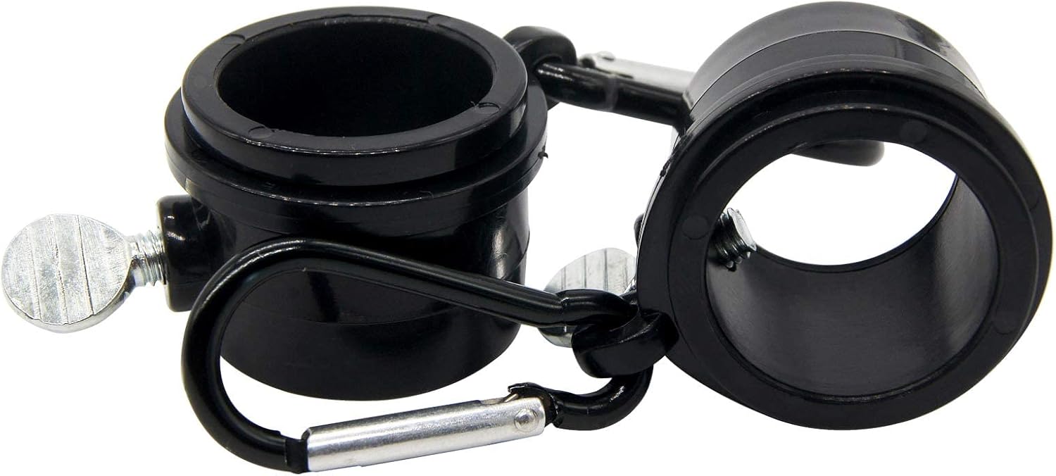 Flagpole Hardware - Uelfbaby Flag Pole Mounting Ring Clip， 1.5-Inch Diameter Rotating Mounting Rings，Pack of 2，Black