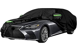 SPORTULI Waterproof Car Covers Replace for 2007-2024 Lexus LS460 LS500 LS600HL, 6 Layers All Weather Custom-fit Car Covers with Zipper Door & Windproof Bands for Snow Rain Dust Hail Protection (LS)