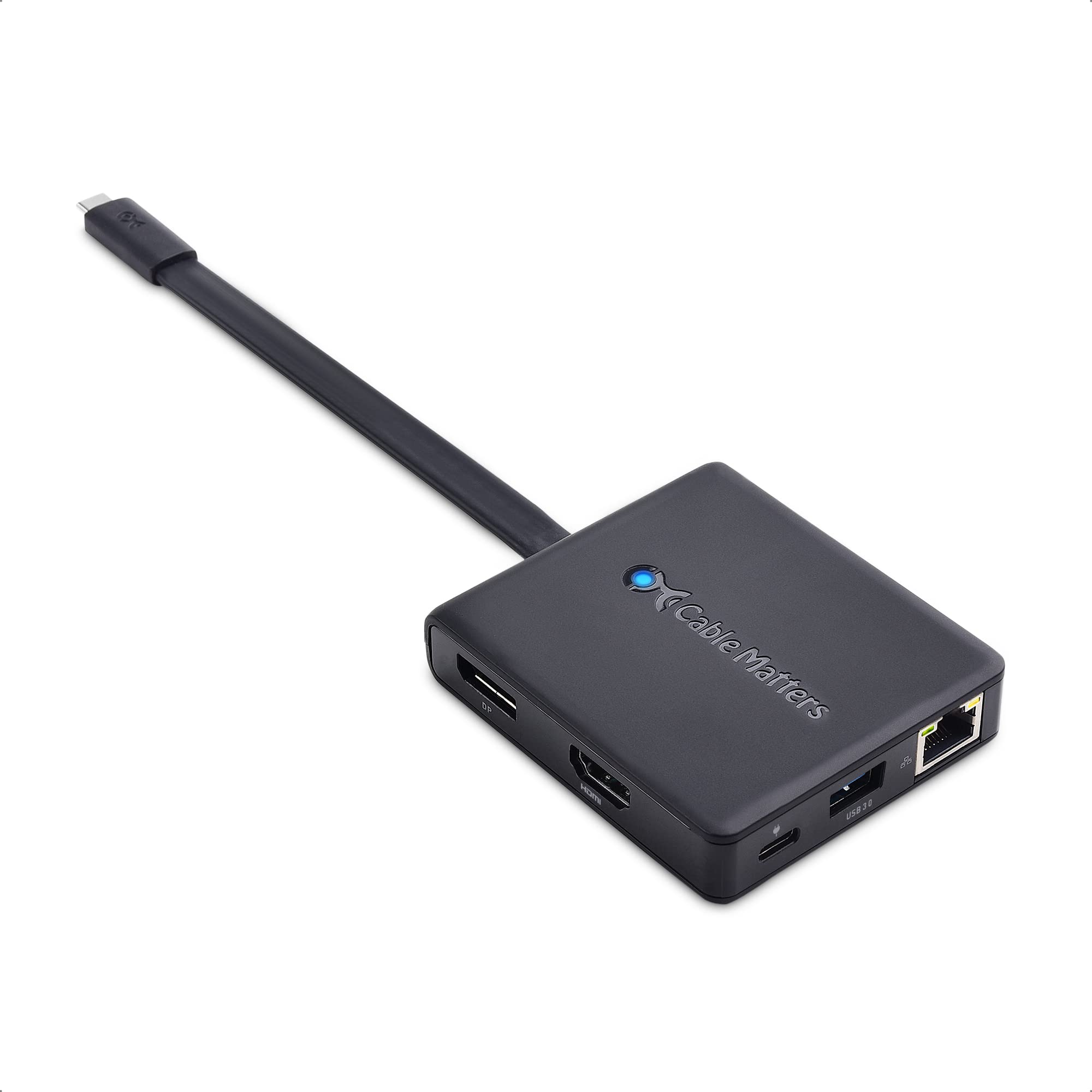 Cable Matters 7-in-1 Triple Display USB C Hub HDMI, DisplayPort, VGA, USB 3.0, Gigabit Ethernet, 100W Charging - Thunderbolt 4/3, USB4 Port Compatible with MacBook Pro, Dell XPS, Surface Pro and More