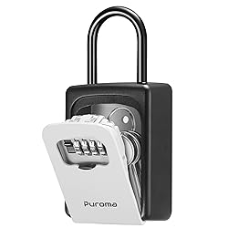 Puroma Lock Box, Large Key Lock Box Resettable