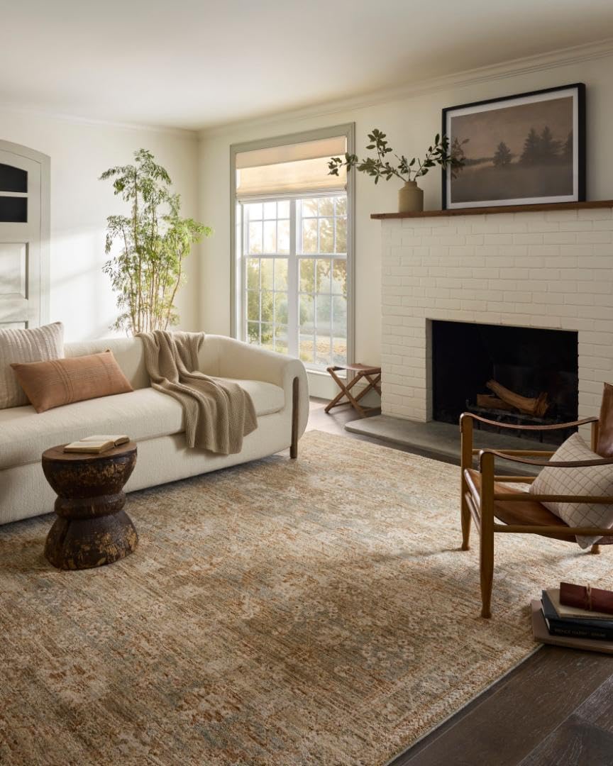 Photo 1 of Loloi Magnolia Home by Joanna Gaines Junie Collection JUE-03 Spice/Multi 5'-3" x 7'-6", .38" Pile Height, Area Rug