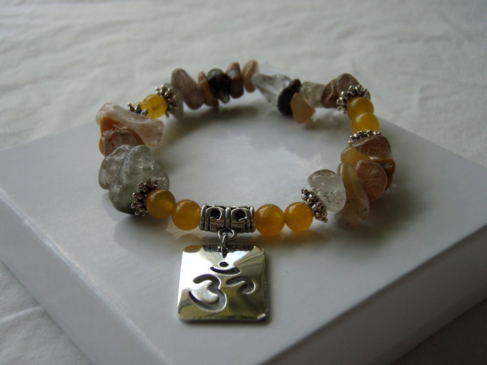 Lodolite Om Stretch Bracelet