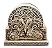Gifts & Decors Ancient Aztec Demonic Gods Warrior Rank Symbols Set of 6 Coasters with Holder Figurine