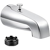 Enhon Tub Spout with Rear Diverter, Bathtub Spout Fitting 1/2-Inch or 3/4-Inch IPS, 5-1/4 Inch Length Bathroom Bathtub Faucet