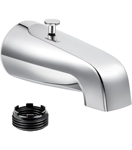 Universal Diverter Tub Spout With Satin Nickel Finish, 5 And 1 Eighth