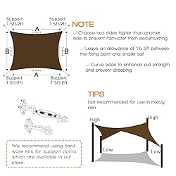 Artpuch 6'x9' Customize Mocha Brown Sun Shade Sail