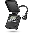 BN-LINK 7 Day Outdoor Heavy Duty Digital Programmable Timer, Dual Outlet, Weatherproof, 1875W 1/2HP,ETL Listed
