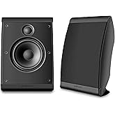 Polk Audio OWM3 Wall and Bookshelf Speakers, The Most High-Performance Versatile Loudspeaker, Paintable Grilles (Pair, Black)