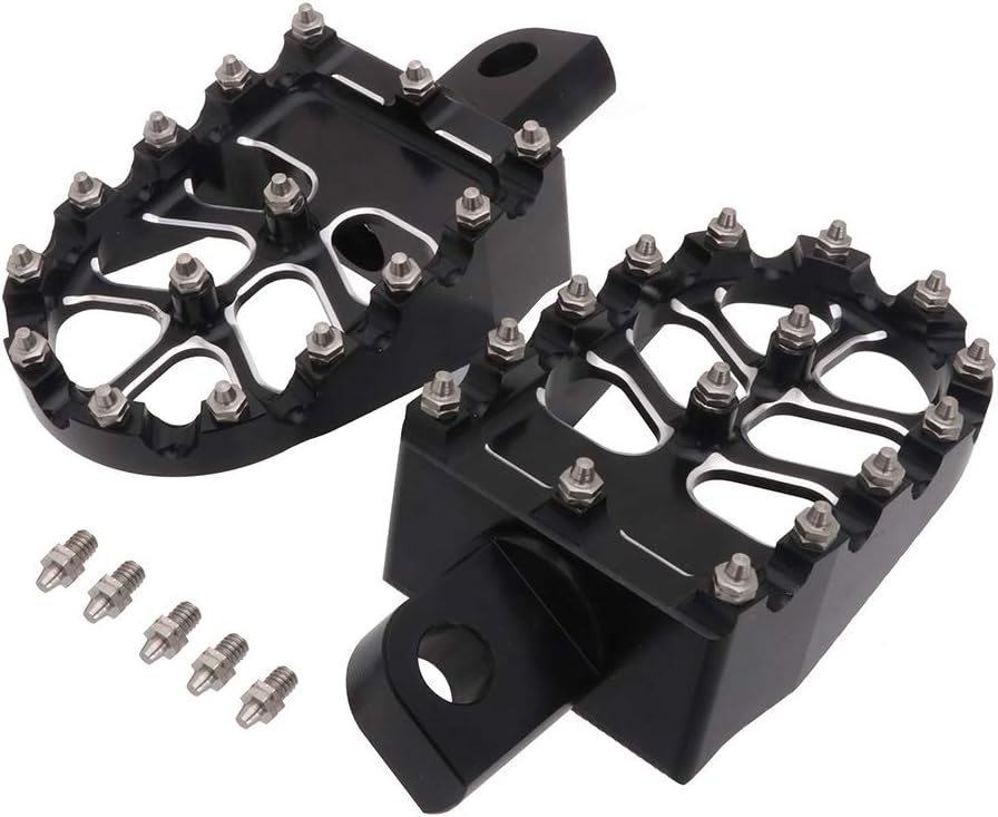 Motorcycle Wide Foot Pegs,CNC Billet Footpegs 360° Rotating Foot Pedals for Dyna Iron 883 Sportster Bobber Softail Street Glide Road Glide - Image 4